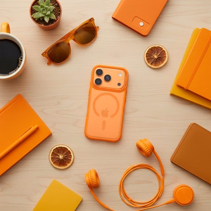 ROAR dėklas MAG BUMPER suderinamas su „MagSafe“, skirtas IPHONE 17 (spalva: oranžinė)