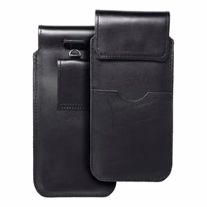 ROYAL - Кожаный универсальный чехол с клапаном / чёрный - Размер 2XL+tall - SAMSUNG S21 ULTRA / HUAWEI P Smart 2021 / XIAOMI Redmi 12 / OPPO A98 5G