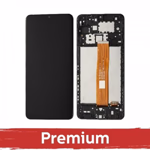 LCD Display Compatible With Samsung A125 A12 Black with Frame OEM