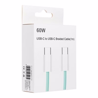 Kabelis Type-C į Type-C PD QC3.0 3A 60W C263 1 m žalias