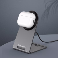 Blavec indukcinis įkroviklis BQI-01 Qi2 15W magnetinis Magsafe + Raptor laidas type C į type C (BQI01-QI2MS) sidabrinis