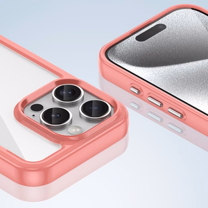 Outer Space dėklas telefonui su geliniu rėmeliu iPhone 16 Pro - raudonas