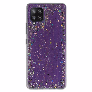 Brilliant skaidrus dėklas telefonui Samsung Galaxy A42 5G violetinis
