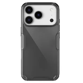 Nillkin Nature TPU Pro dėklas telefonui iPhone 17 Pro - pusiau skaidrus juodas