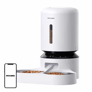 Petlibro Granary maisto dozatorius su dvigubu dubenėliu, Wifi, 5L (baltas)