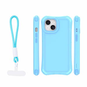 Safepop dėklas su dirželiu skirtas iPhone 15 6,1" mėlynas