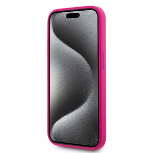 Karl Lagerfeld Silikoninis Choupette Head Magnetinis dėklas telefonui iPhone 15 Pro Max - rožinis