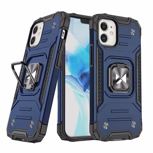 Wozinsky Ring Armor чехол для iPhone 14 Plus бронированная крышка с магнитным держателем и кольцом синий