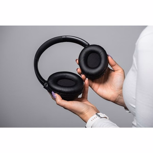 Belaidės ausinės ant ausų Forcell F-Audio TWS Vibe ANC + TUYA APP juodos