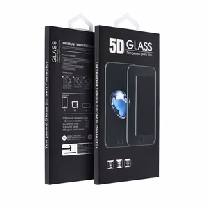 5D pilnai klijuojamas apsauginis stiklas - skirtas Iphone 16 Pro juodas