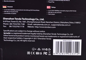 Tenda 16 prievadų Gigabit Ethernet komutatorius, nevaldomas, mėlynas