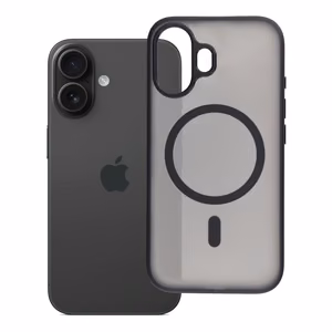 Case for iPhone 16 Flexline Mag Cover compatible with MagSafe black