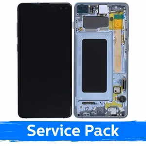 Ekranas skirtas Samsung G975 S10 Plus su rėmeliu / Prism Blue / (Service Pack)