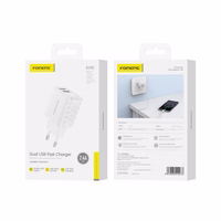 Įkroviklis Foneng EU53 2.4A 2xUSB-A baltas