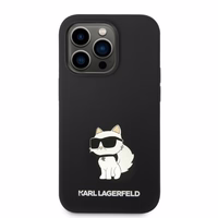 Karl Lagerfeld Silicone Choupette dėklas telefonui iPhone 14 Pro Max - juodas