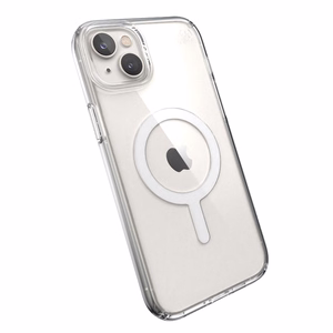 Speck Presidio Perfect-Clear + MagSafe case for iPhone 15 Plus / 14 Plus, clear