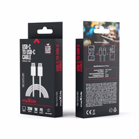 "Maxlife MXUC-06" USB-C - USB-C kabelis 1,0 m 20W pilkas nailonas