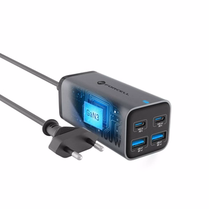 Desktop charger Forcell F-Energy GaN III 2 x USB C + 2 x USB A QC4.0 PD 5A 100W VT-49 gray