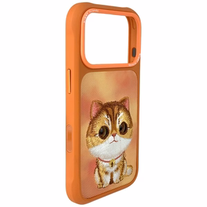 Nimmy Big Eyed Pet 2.0 Cat deklas iPhone 17 Pro - oranzinis