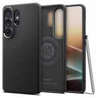 SPIGEN dėklas LIQUID AIR MAG, suderinamas su MagSafe, skirtas SAMSUNG S26 Ultra, matinis, juodas