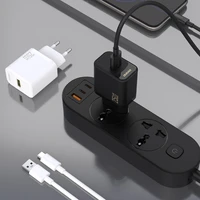 Dudao A27STEU 25W GaN USB-A Wall Įkroviklis with USB-A - USB-C Laidas - Juodas