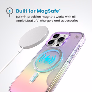 Speck Presidio2 Lux MagSafe dėklas, skirtas iPhone 16 Pro (Amazing Purple / skaidrus)