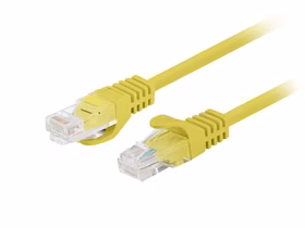 Fluke Passed Lanberg sujungimo laidas cat.6 UTP 1 m geltonos spalvos, 10 vnt.