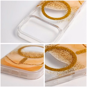 Su MagSafe suderinamas Golden dėklas iPhone 15, auksinis