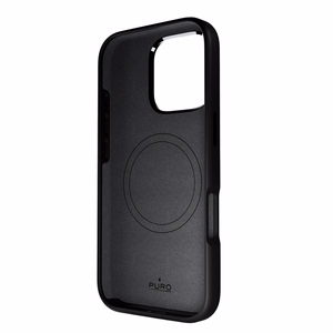 Силиконовый чехол Puro Icon Mag Pro MagSafe для iPhone 16 Pro - чёрный