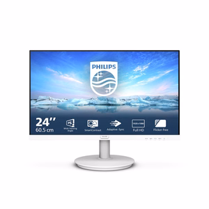 Philips V Line 241V8AW/00 monitorius 60,5 cm (23,8") 1920 x 1080 pikselių Full HD LCD baltas