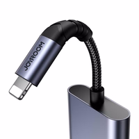 2‑in‑1 garso adapteris Joyroom SY-L02 Lightning į dvigubą Lightning (juodas)