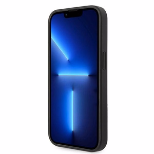 Guess Saffiano dirželis dėklas telefonui iPhone 14 Pro - juodas