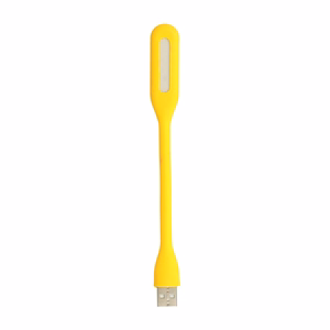 Mini LED lempa silikoninė USB geltona