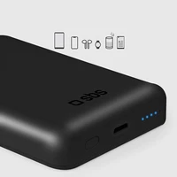 SBS TEBB5000MAG1CK Belaidė išorinė baterija 5000 mAh USB-C, suderinama su MagSafe - juoda