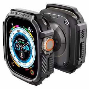 Чехол Spigen Rugged Armor для Apple Watch Ultra 49 мм, матовый чёрный