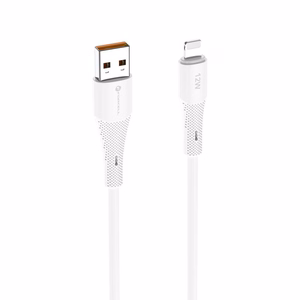 FORCELL F-ENERGY C343 kabelis USB A į Lightning 2,4A 12W Silicone 1 m baltas