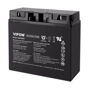 VIPOW MC tipo motociklo akumuliatorius, 12 V, 25 Ah