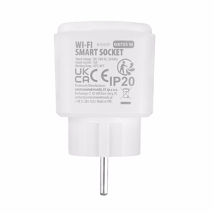 „GreenBlue“ nuotoliniu būdu valdoma „Wi-Fi“ rozetė, „Android“/„iOS“/„Alexa“/„Google Home“, laikmatis, vatmetras, maks. 16 A/3840 W, GB735 W