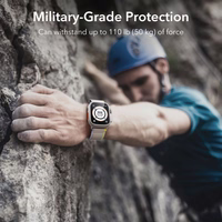 ESR Armorite 2 dalių grūdinto stiklo rinkinys Apple Watch Ultra 49mm - titano spalvos