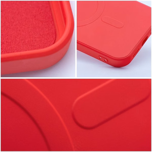 SILICONE MAG DĖKLAS suderinamas su MagSafe IPHONE 17 raudona