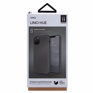 Uniq Lino Hue dėklas telefonui iPhone 11 Pro Max - pilkas