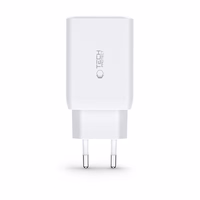 Tech-Protect C65W įkroviklis 2x USB-C PD 65W / USB-A QC 3.0 - juodas