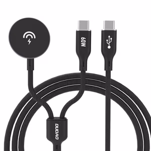 Dudao A12MaxC PD60W 2-in-1 įkroviklis Apple Watch / USB-C - juodas