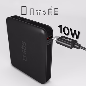Išorinė baterija SBS NanoTube 5000 mAh Aukšto tankio - juoda