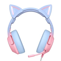 ONIKUMA K9 Pink and Blue Gaming Headphones