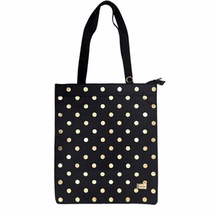 Pirkinių krepšys Wonder raštas 2 auksinis su taškeliais