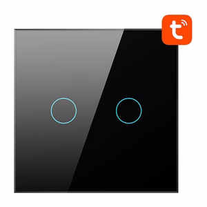 Išmanusis šviesos jungiklis WiFi Avatto TS02-EU-B2 2 way (juodas)