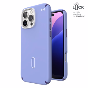 Speck Presidio2 Pro dėklas su MagSafe ir ClickLock, skirtas iPhone 16 Pro Max, „Future Lavender/Cassis Purple“
