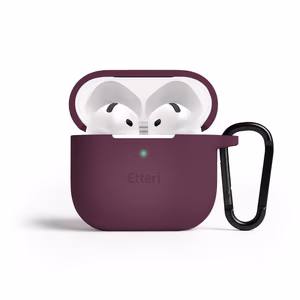 Etteri silicone case for AirPods 4 dark cherry