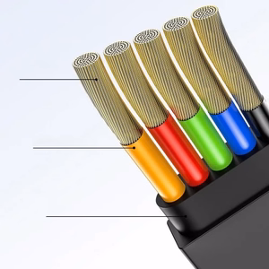 USB laidas Baseus 3in1 juodas 35cm / 120cm